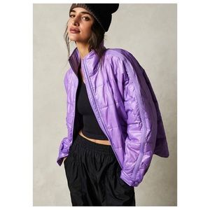 Free People Movement Pippa Packable Puffer Jacket in Purple